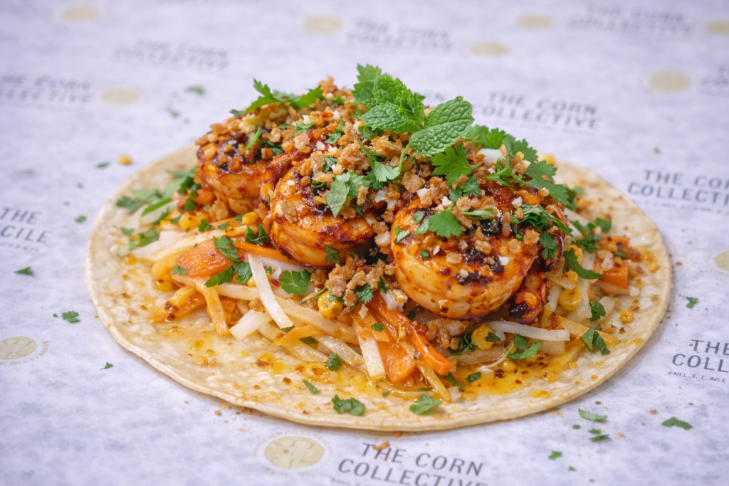 Corn Collectives Viet Prawn Taco